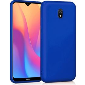 Microsonic Matte Silicone Xiaomi Redmi 8A Mavi Cep Telefonu Kılıfı