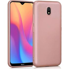 Microsonic Matte Silicone Xiaomi Redmi 8A Rose Gold Cep Telefonu Kılıfı