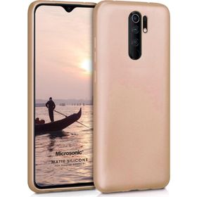 Microsonic Matte Silicone Xiaomi Redmi 9 Gold Cep Telefonu Kılıfı