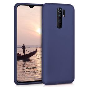 Microsonic Matte Silicone Xiaomi Redmi 9 Lacivert Cep Telefonu Kılıfı