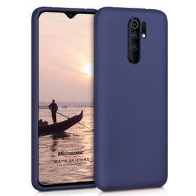 Microsonic Matte Silicone Xiaomi Redmi 9 Lacivert Cep Telefonu Kılıfı