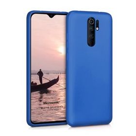 Microsonic Matte Silicone Xiaomi Redmi 9 Mavi Cep Telefonu Kılıfı
