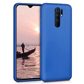 Microsonic Matte Silicone Xiaomi Redmi 9 Mavi Cep Telefonu Kılıfı