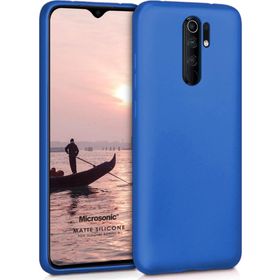 Microsonic Matte Silicone Xiaomi Redmi 9 Mavi Cep Telefonu Kılıfı