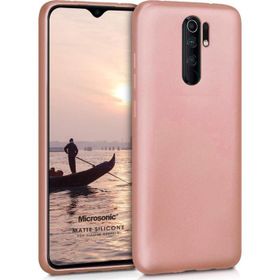 Microsonic Matte Silicone Xiaomi Redmi 9 Rose Gold Cep Telefonu Kılıfı