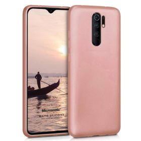Microsonic Matte Silicone Xiaomi Redmi 9 Rose Gold Cep Telefonu Kılıfı