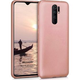 Microsonic Matte Silicone Xiaomi Redmi 9 Rose Gold Cep Telefonu Kılıfı