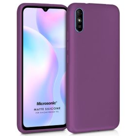 Microsonic Matte Silicone Xiaomi Redmi 9A Mor Cep Telefonu Kılıfı