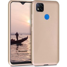 Microsonic Matte Silicone Xiaomi Redmi 9C Gold Cep Telefonu Kılıfı
