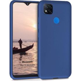 Microsonic Matte Silicone Xiaomi Redmi 9C Lacivert Cep Telefonu Kılıfı