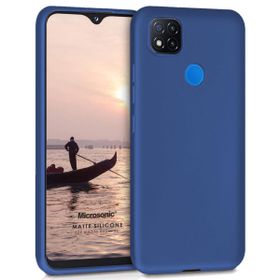 Microsonic Matte Silicone Xiaomi Redmi 9C Lacivert Cep Telefonu Kılıfı