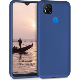 Microsonic Matte Silicone Xiaomi Redmi 9C Lacivert Cep Telefonu Kılıfı