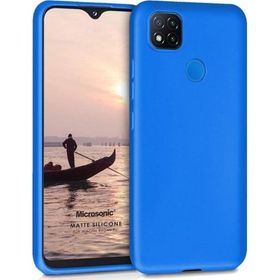 Microsonic Matte Silicone Xiaomi Redmi 9C Mavi Cep Telefonu Kılıfı