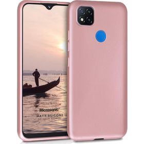 Microsonic Matte Silicone Xiaomi Redmi 9C Rose Gold Cep Telefonu Kılıfı