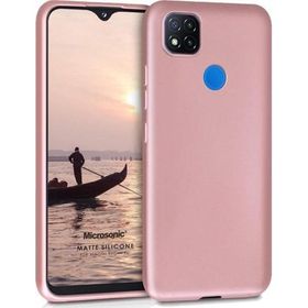 Microsonic Matte Silicone Xiaomi Redmi 9C Rose Gold Cep Telefonu Kılıfı