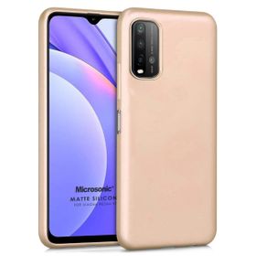 Microsonic Matte Silicone Xiaomi Redmi 9T Gold Cep Telefonu Kılıfı