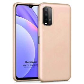 Microsonic Matte Silicone Xiaomi Redmi 9T Gold Cep Telefonu Kılıfı