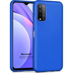 Microsonic Matte Silicone Xiaomi Redmi 9T Mavi Cep Telefonu Kılıfı
