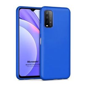 Microsonic Matte Silicone Xiaomi Redmi 9T Mavi Cep Telefonu Kılıfı