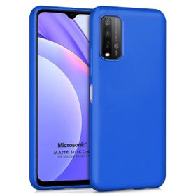 Microsonic Matte Silicone Xiaomi Redmi 9T Mavi Cep Telefonu Kılıfı