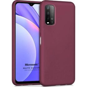 Microsonic Matte Silicone Xiaomi Redmi 9T Mor Cep Telefonu Kılıfı