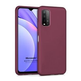 Microsonic Matte Silicone Xiaomi Redmi 9T Mor Cep Telefonu Kılıfı