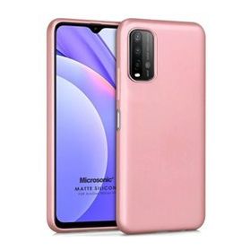 Microsonic Matte Silicone Xiaomi Redmi 9T Rose Gold Cep Telefonu Kılıfı