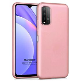 Microsonic Matte Silicone Xiaomi Redmi 9T Rose Gold Cep Telefonu Kılıfı