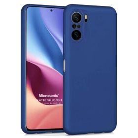 Microsonic Matte Silicone Xiaomi Redmi K40 Lacivert Cep Telefonu Kılıfı