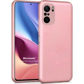Microsonic Matte Silicone Xiaomi Redmi K40 Rose Gold Cep Telefonu Kılıfı