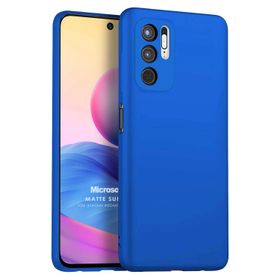 Microsonic Matte Silicone Xiaomi Redmi Note 10 5G Mavi Cep Telefonu Kılıfı