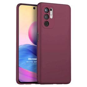 Microsonic Matte Silicone Xiaomi Redmi Note 10 5G Mor Cep Telefonu Kılıfı