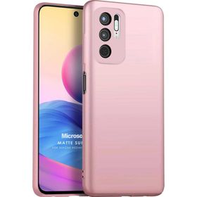 Microsonic Matte Silicone Xiaomi Redmi Note 10 5G Rose Gold Cep Telefonu Kılıfı