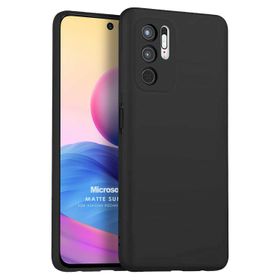 Microsonic Matte Silicone Xiaomi Redmi Note 10 5G Siyah Cep Telefonu Kılıfı