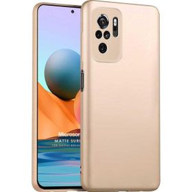 Microsonic Matte Silicone Xiaomi Redmi Note 10 Gold Cep Telefonu Kılıfı
