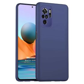 Microsonic Matte Silicone Xiaomi Redmi Note 10 Lacivert Cep Telefonu Kılıfı