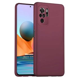 Microsonic Matte Silicone Xiaomi Redmi Note 10 Mor Cep Telefonu Kılıfı