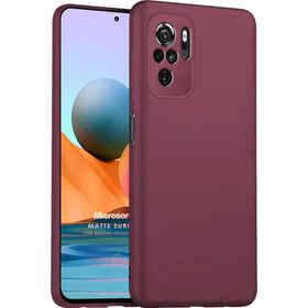 Microsonic Matte Silicone Xiaomi Redmi Note 10 Mor Cep Telefonu Kılıfı
