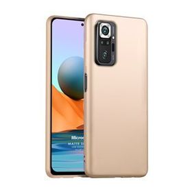 Microsonic Matte Silicone Xiaomi Redmi Note 10 Pro Gold Cep Telefonu Kılıfı