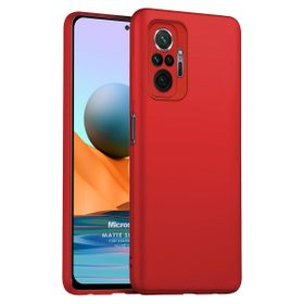 Microsonic Matte Silicone Xiaomi Redmi Note 10 Pro Kırmızı Cep Telefonu Kılıfı