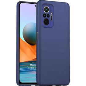 Microsonic Matte Silicone Xiaomi Redmi Note 10 Pro Lacivert Cep Telefonu Kılıfı