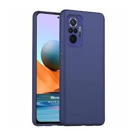 Microsonic Matte Silicone Xiaomi Redmi Note 10 Pro Max Lacivert Kılıf
