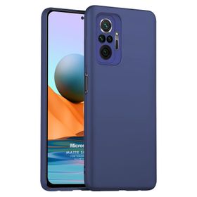 Microsonic Matte Silicone Xiaomi Redmi Note 10 Pro Max Lacivert Kılıf