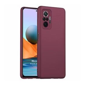 Microsonic Matte Silicone Xiaomi Redmi Note 10 Pro Max Mor Cep Telefonu Kılıfı