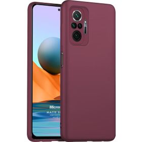Microsonic Matte Silicone Xiaomi Redmi Note 10 Pro Max Mor Cep Telefonu Kılıfı