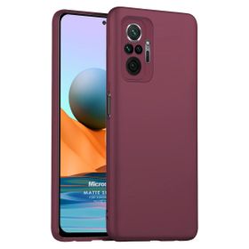 Microsonic Matte Silicone Xiaomi Redmi Note 10 Pro Max Mor Cep Telefonu Kılıfı
