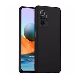 Microsonic Matte Silicone Xiaomi Redmi Note 10 Pro Max Siyah Kılıf