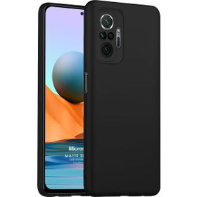 Microsonic Matte Silicone Xiaomi Redmi Note 10 Pro Max Siyah Kılıf