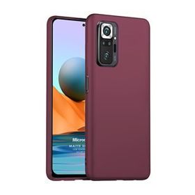 Microsonic Matte Silicone Xiaomi Redmi Note 10 Pro Mor Cep Telefonu Kılıfı