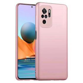 Microsonic Matte Silicone Xiaomi Redmi Note 10 Rose Gold Cep Telefonu Kılıfı
